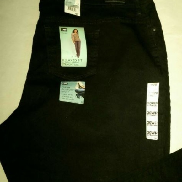 Lee Denim - Relaxed at the Waist Straight Leg Black Jeans 30WP